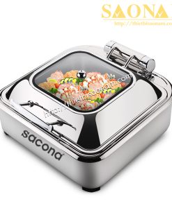 Nồi Hâm Thức Ăn Buffet Nắp Kính Cao Cấp SN#520014