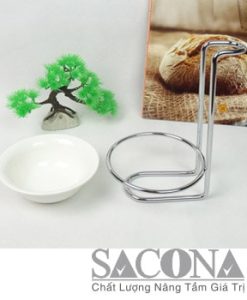 GIÁ ĐỠ VÁ SOUP ĐƠN Mã: SNC520336/1 Material / Chất liệu: Inox + Porcelain/ Inox + Sứ Brand / Nhãn hiệu : NCC