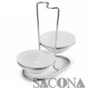 GIÁ ĐỠ VÁ SOUP 2 NGĂN Mã: SNC520336/2 Material / Chất liệu:Inox + Porcelain/ Inox + Sứ Brand / Nhãn hiệu : Sacona
