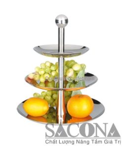 GIÁ ĐỂ TRÁI CÂY 3 ngăn Model / Mã hàng : SNC520501/1 Size/ Kích thước : 400 x 520 mm Materal / Chất liệu: While inox/ Inox trắng Brand / Nhãn hiệu : NCC