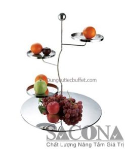 GIÁ INOX ĐỂ TRÁI CÂY 3 NHÁNH ( CÓ TÔ ) Model / Mã hàng : SNC520506