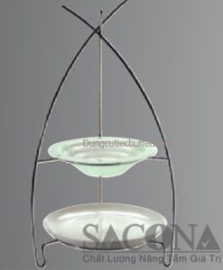 GIÁ TRANG TRÍ 2 TẦNG TÔ THỦY TINH Model / Mã hàng : SNC520510