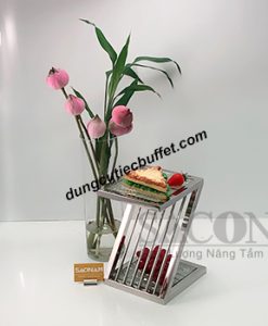 Chân đế inox decor thức ăn SN#525305