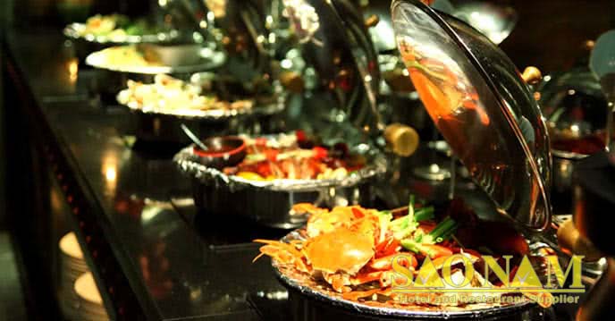 Đèn hâm nóng thức ăn nhà hàng Cham Charm