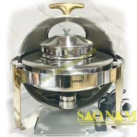 Nồi hâm cháo soup tròn chân vàng SN#520905