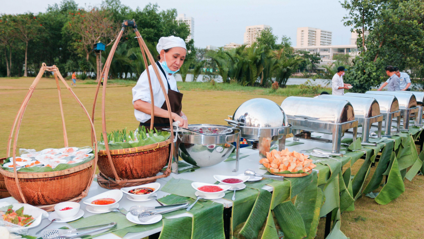 Dụng cụ setup tiệc buffet ngoài trời