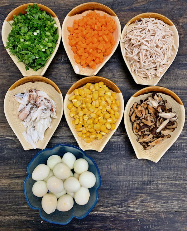 Nguyên liệu chế biến súp gà