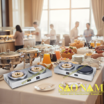 Bộ đôi bếp hâm và nấu cafe đôi với hai phiên bản: SN#520183 (bếp hâm + nấu cafe) và SN#520184 (bếp nấu cafe)