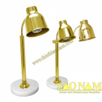 ĐÈN HÂM NÓNG THỨC ĂN INOX MẠ VÀNG ĐẾ ĐÁ TRẮNG SN#520807 – SN#520808