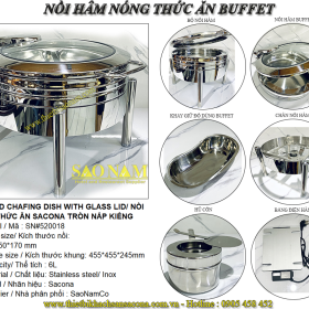 NỒI HÂM THỨC ĂN Sao Nam TRÒN NẮP KIẾNG SN#520018