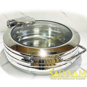 SN#520026 – Nồi hâm hình tròn nắp kính dùng bếp từ