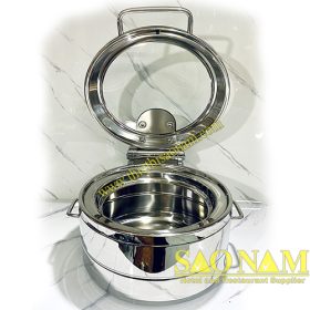 SN#520027 – Nồi hâm cháo soup tròn nắp kính dùng bếp từ