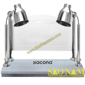 SN#520815/1 – Đèn hâm nóng 2 bóng mặt đá chữ nhật trắng