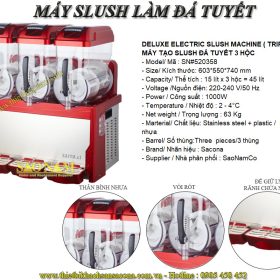 SN#520358 – Máy tạo slush đá tuyết 3 hộc 45 lít