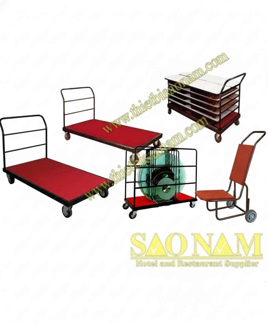 Xe đẩy bàn ghế: Giải pháp vận chuyển thông minh cho nhà hàng – khách sạn