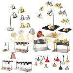 Đèn hâm nóng thức ăn inox 2 bóng