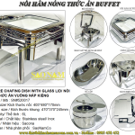 Cấu tạo Nồi Hâm Buffet Vuông