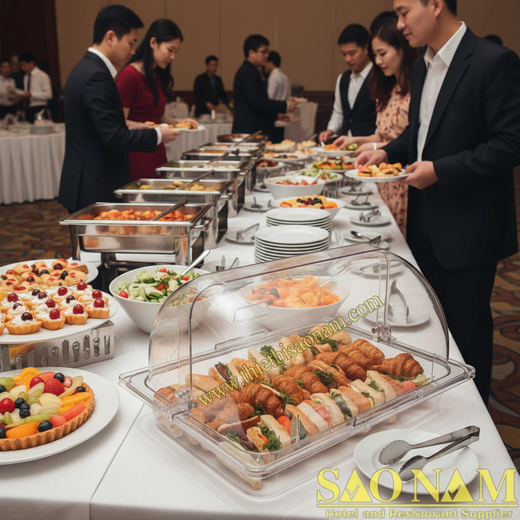 Khay trưng bày bánh HCN - Nghệ thuật bảo quản và giới thiệu bánh ngọt trong không gian tiệc