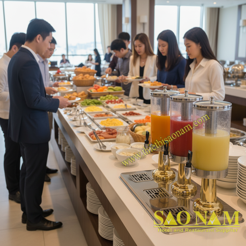 Bình đựng nước trái cây 3 ngăn: Lựa chọn thông minh cho bàn tiệc buffet