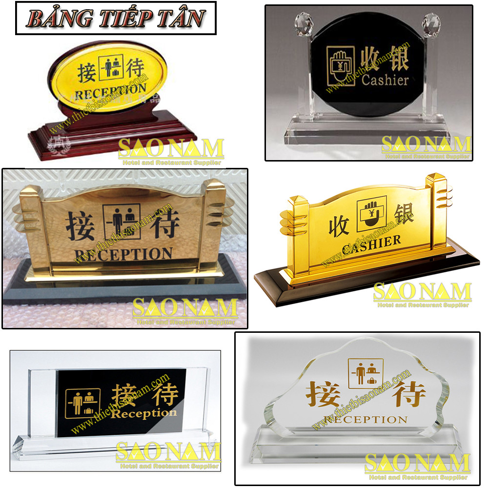 Bảng thu ngân và bảng tiếp tân: Khi tiền sảnh cần một điểm tựa chuyên nghiệp