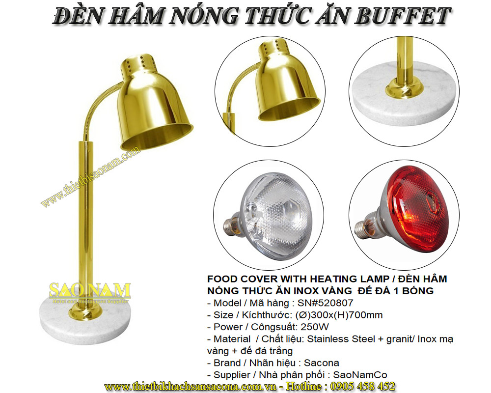 Đèn hâm inox vàng 1 bóng: Khi sự sang trọng chỉ cần một bóng đèn